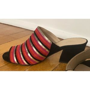 BOTKIER Posier striped red mule